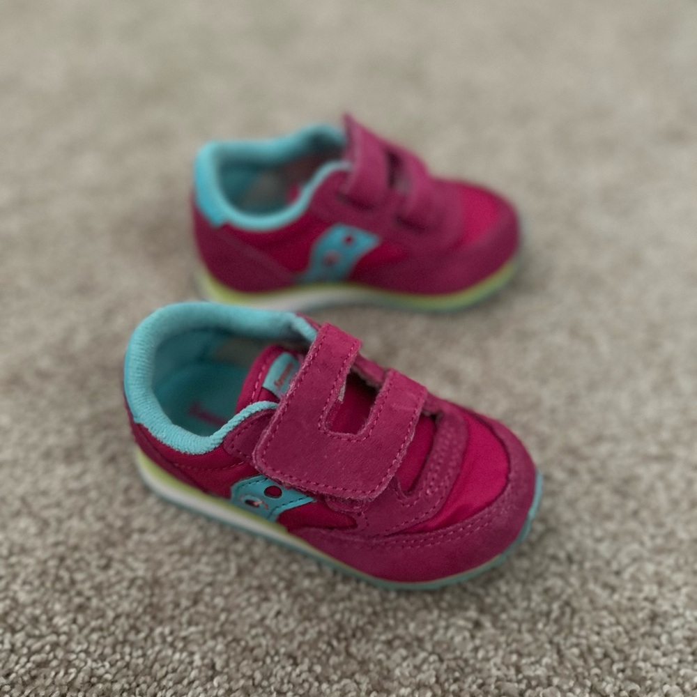 Saucony Toddler Pink and Blue Sneakers - Picture 3 of 6